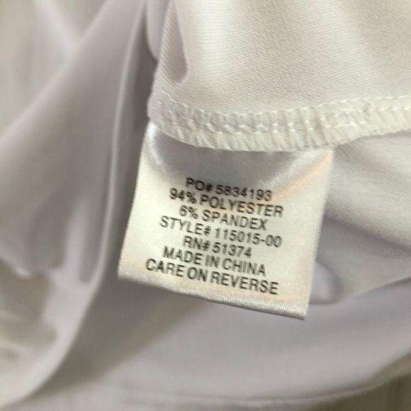 Womens Cintas White Short-Sleeve Pleated Blouse Size S - Picture 5 of 5